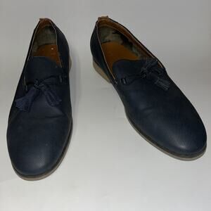 Call It Spring Navy Blue Slip-On Tassel Tie Loafer Shoes Men's Size 10